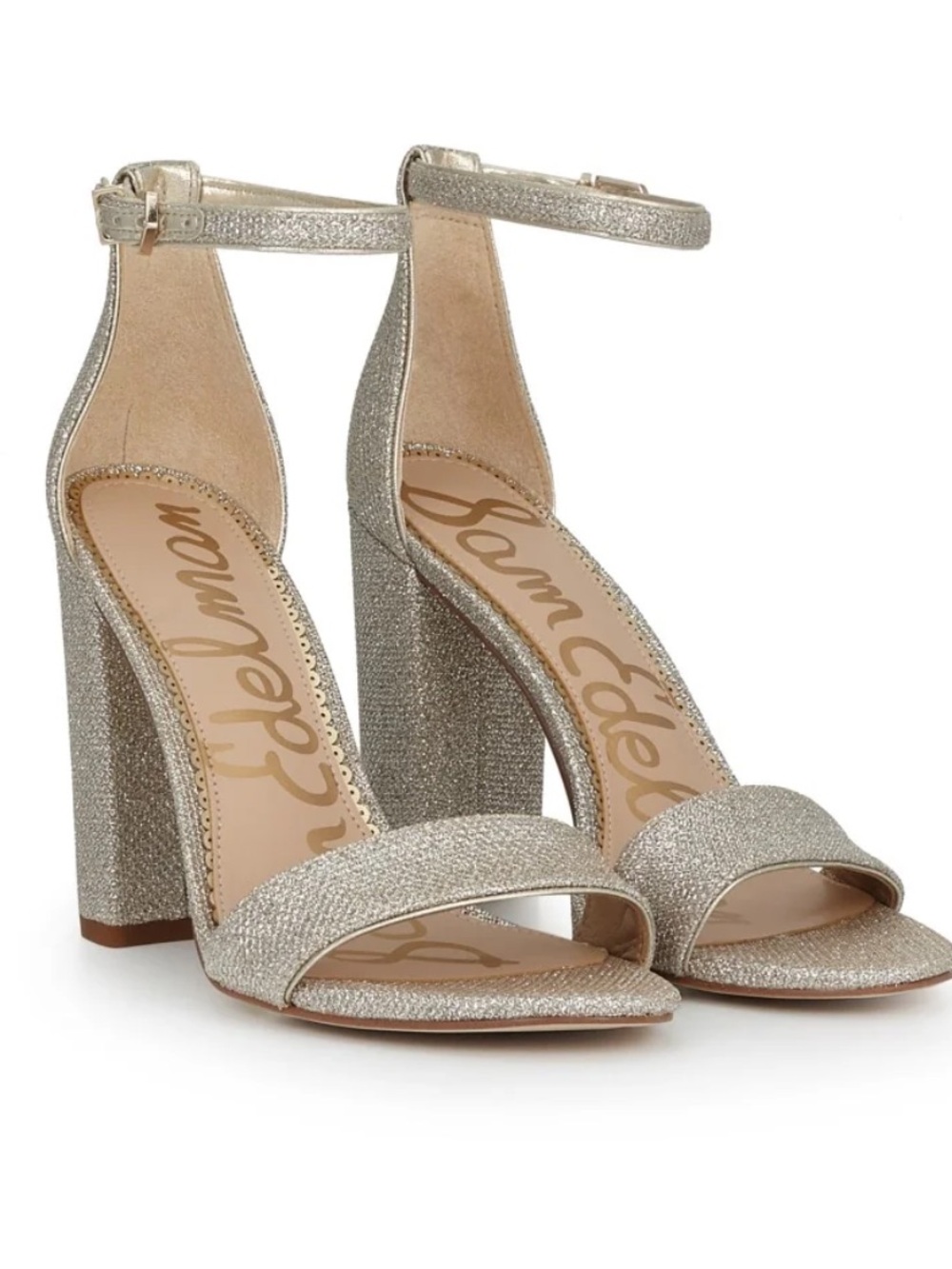 Sam Edelman Yaro Sparkly Metallic Sandal, 7